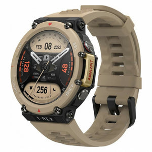 Amazfit T-Rex 2 3.53 cm (1.39") AMOLED 47 mm Digital 454 x 454 pixels Touchscreen Beige, Black GPS (satellite)