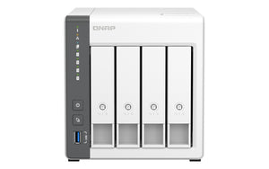 QNAP TS-433 NAS Tower ARM Cortex-A55 4 GB 32 TB HDD QNAP Turbo System White