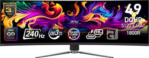 MSI MPG 491CQPX QD-OLED computer monitor 124.5 cm (49") 5120 x 1440 pixels Dual QHD Black