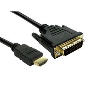 Cables Direct 99DVHD-303 video cable adapter 3 m HDMI Type A (Standard) DVI-D Black