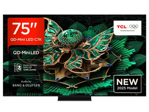 TCL C7K 75" Premium QD-Mini LED 144Hz 4K HDR Smart Google TV, with Bang & Olufsen Audio