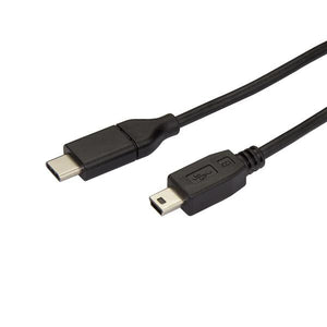 StarTech.com 6.6ft (2m) USB-C to Mini-USB Cable, Data Cord, USB 2.0, USB-C Data Transfer Cable