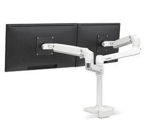 Ergotron LX Series Dual Stacking Arm, Low-Profile Top Mount C-Clamp