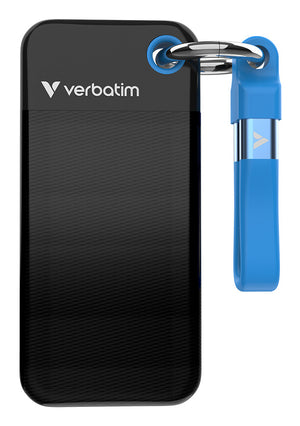 Verbatim Pocket SSD USB 3.2 Gen 2 256GB Black/Blue