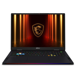 MSI Raider 18 HX AI A2XWJG-009UK Intel Core Ultra 9 285HX Laptop 45.7 cm (18") UHD+ 64 GB DDR5-SDRAM 4 TB SSD NVIDIA GeForce RTX 5090 Wi-Fi 7 (802.11be) Windows 11 Home Advanced UK English Black
