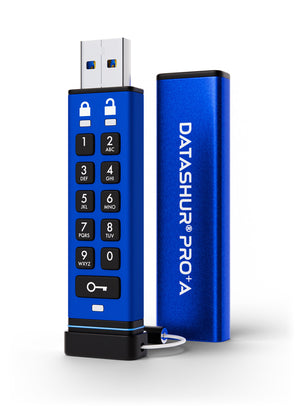 iStorage datAshur PRO+A 32GB | FIPS 140-3 Level 3 Certified | BSPA Certified | Secure USB Type-A drive | AES-XTS 256-bit Hardware Encryption | PIN protected