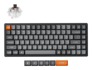 Keychron K2 Max keyboard Universal USB + RF Wireless + Bluetooth QWERTY UK English Black, Grey