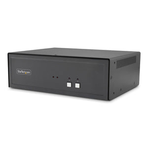 StarTech.com Secure 2-Port Dual-Monitor KVM Switch, DisplayPort, 4K 60Hz, NIAP 4.0 Desktop KVM, Metal Housing, Made in the USA