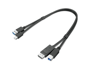 Lenovo 4X91D11453 USB cable USB 3.2 Gen 1 (3.1 Gen 1) 0.43 m USB A USB B Black