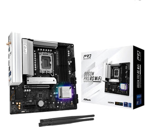 Asrock B860M Pro RS WiFi Motherboard, Intel B860 LGA 1851 (Socket V1), Micro ATX