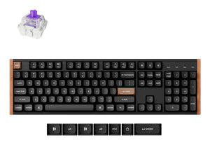Keychron K10 HE keyboard Gaming USB + RF Wireless + Bluetooth QWERTY UK English Black, Wood