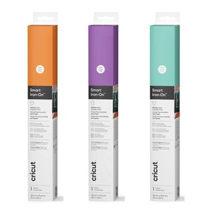 Cricut Smart Iron-On Matless Heat Transfer Vinyl (13 in x 36 in) Bright Orange, Lavender, Mint