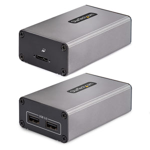 StarTech.com 2-Port USB 3.0 Extender over OM3 Multimode Fiber - LC/LC - 2x 5Gbps USB-A Hub - 350m (1150ft) Range - Durable USB Fiber Optic Extender - Optical USB Extender - TAA