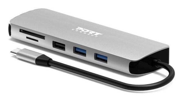 Port Designs 900164 laptop dock/port replicator Wired USB 3.2 Gen 1 (3.1 Gen 1) Type-C Stainless steel