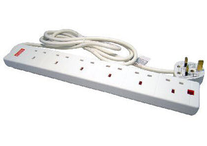 Cables Direct RB-02M06SPD power extension 2 m 6 AC outlet(s) Indoor White