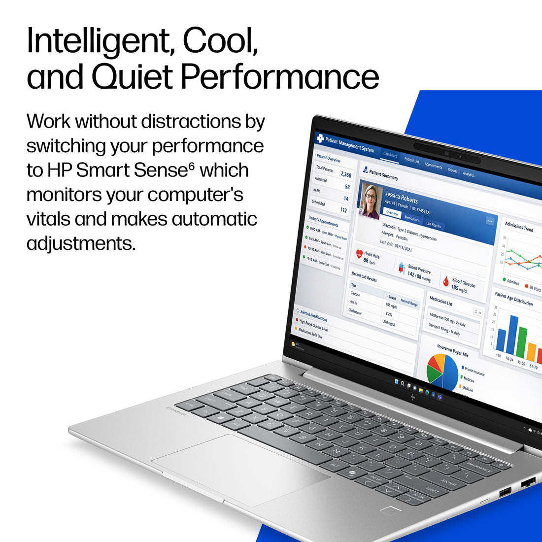 HP EliteBook 6 G2i 14 inch Notebook Next Gen AI PC Intel Core Ultra 5 Laptop 35.6 cm (14") WUXGA 16 GB DDR5-SDRAM 256 GB SSD Wi-Fi 7 (802.11be) Windows 11 Pro Silver