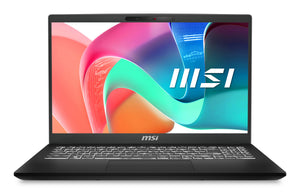 MSI Modern 15 H C2RMG-282UK Intel Core 5 210H Laptop 39.6 cm (15.6") Full HD 16 GB DDR4-SDRAM 512 GB SSD Wi-Fi 6E (802.11ax) Windows 11 Home Black
