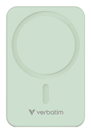 Verbatim Charge 'n' Go Essentials Magnetic Wireless Power Bank 20000 mAh Green