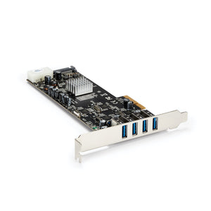 StarTech.com 4 Port USB 3.0 PCIe Card w/ 4 Dedicated 5Gbps Channels (USB 3.2 Gen 1) - UASP - SATA / LP4 Power - PCI Express Adapter Card