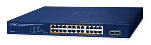 PLANET GSW-2620HP network switch Unmanaged 10G Ethernet (100/1000/10000) Power over Ethernet (PoE) 1U Blue