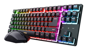Trust Gaming GXT 832 Thado Wireless TKL Keyboard & Mouse Combo - Black UK