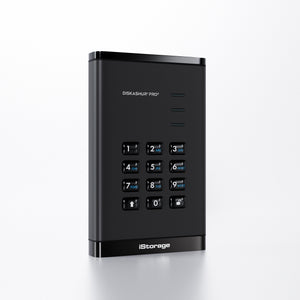 iStorage diskAshur PRO³ HDD 4TB | Secure Portable Hard Drive |FIPS 140-3 Level 3 compliant | AES-XTS 256-bit Hardware Encryption | PIN protected | OS & Platform Independent |GDPR, TAA Compliant|Brute force hack defence | Dust/Water Resistant