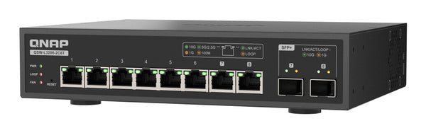 QNAP QSW-L3208-2C6T network switch Managed L2 10G Ethernet (100/1000/10000) Desktop Black