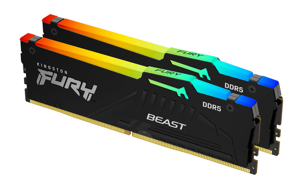 Kingston Technology FURY Beast 64GB 5600MT/s DDR5 CL36 DIMM (Kit of 2) RGB