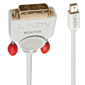 Lindy Mini DisplayPort to DVI-D Cable 2m, white