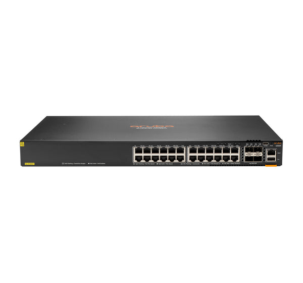 HPE Aruba Networking Aruba 6300F 24-port 1GbE Class 4 PoE & 4-port SFP56 Managed L3 Gigabit Ethernet (10/100/1000) Power over Ethernet (PoE) 1U Grey