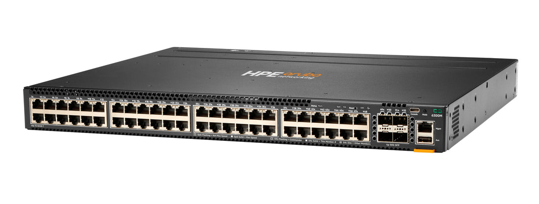 HPE Aruba Networking CX 6300M 48-port 1GbE and 4-port SFP56 Switch