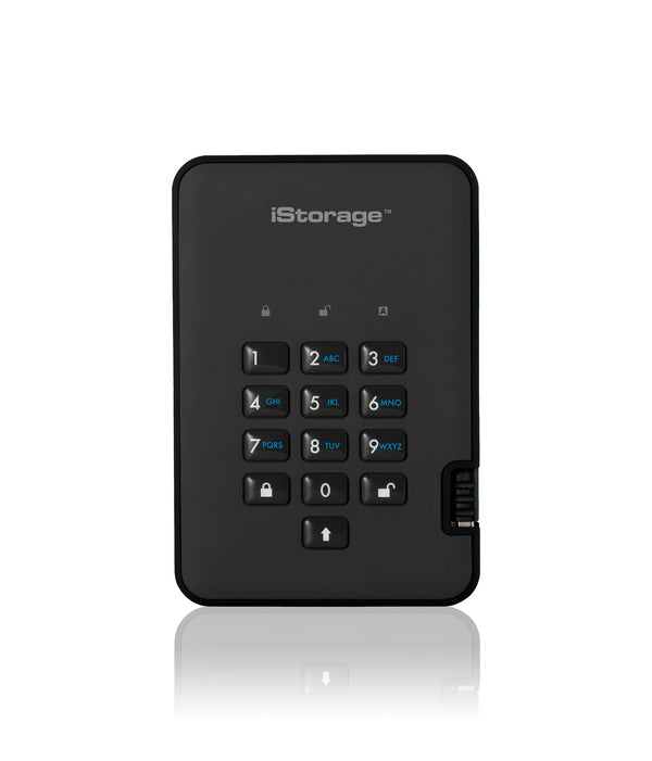 iStorage diskAshur² SSD 16TB Black | Secure Portable Solid State Drive |AES-XTS 256-bit Hardware Encryption | PIN protected | OS & Platform Independent | TAA Compliant |Brute force hack defence | Dust/Water Resistant