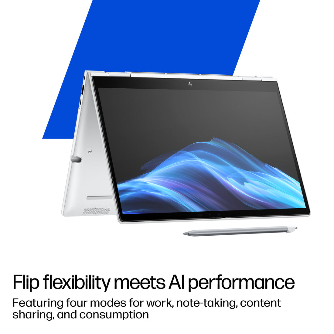 HP EliteBook 8 Flip G1i 13 AI PC Wolf Pro Security Edition Intel Core Ultra 7 255U Hybrid (2-in-1) 33.8 cm (13.3") Touchscreen WUXGA 64 GB LPDDR5x-SDRAM 1 TB SSD Wi-Fi 7 (802.11be) Windows 11 Pro Silver