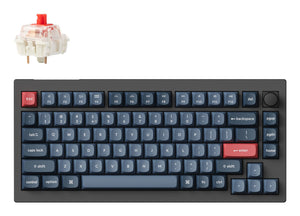 Keychron V1 Max keyboard Universal USB + RF Wireless + Bluetooth QWERTY UK English Black, Grey
