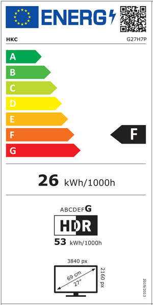 HKC G27H7P computer monitor 68.6 cm (27") 3840 x 2160 pixels UHD+