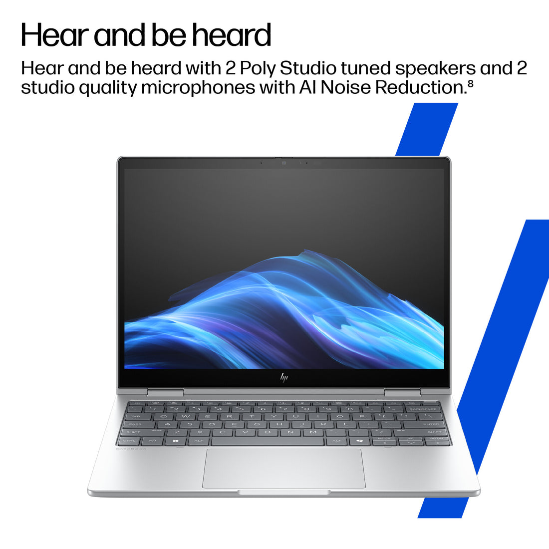 HP EliteBook 8 Flip G1i 13 AI PC Wolf Pro Security Edition Intel Core Ultra 7 255U Hybrid (2-in-1) 33.8 cm (13.3") Touchscreen WUXGA 64 GB LPDDR5x-SDRAM 1 TB SSD Wi-Fi 7 (802.11be) Windows 11 Pro Silver