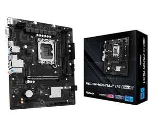 Asrock H610M-HDV/M.2 D5 Gen5 Intel H610 LGA 1700 micro ATX