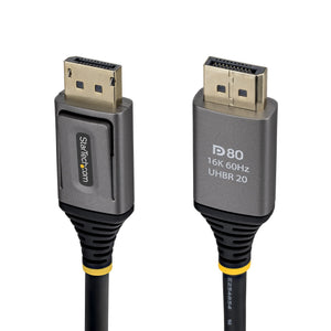 StarTech.com 1.5m DisplayPort 2.1 Cable, VESA Certified DP80 DisplayPort Cable, Uncompressed 10K/8K 60Hz, 16K 60Hz/8K 240Hz w/DSC 1.2a, DP 2.1 Monitor Cord