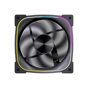 VIDA Stealth 120mm ARGB PWM Case Fan, Hydraulic Bearing, Outer Ring Lighting, 600-1500 RPM, Black Computer case 12 cm 1 pc(s)