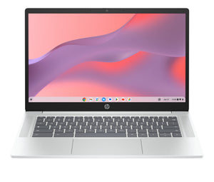 HP Chromebook 14a-nf0003na Intel® N N100 35.6 cm (14") Full HD 8 GB LPDDR5-SDRAM 128 GB eUFS Wi-Fi 6E (802.11ax) ChromeOS Silver