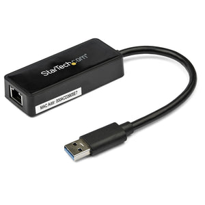 StarTech.com USB 3.0 Ethernet Adapter, USB 3.0 Network Adapter NIC with USB Port, USB to RJ45, USB Passthrough