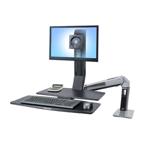 Ergotron WorkFit -A, Single LD @ Worksurface+ 61 cm (24") Desk Black