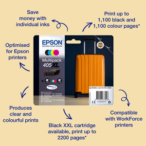 Epson 405XL Suitcase DURABrite Ultra Multipack 4-colours Ink