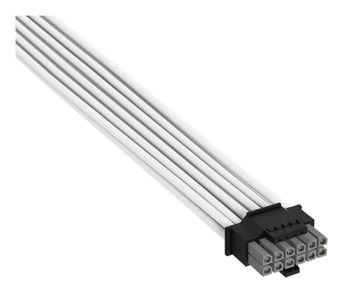 Corsair Elite Premium Individually Sleeved, PCIe 12V-2x6 to 2x 8-pin (6+2 split) PCIe Cable - White