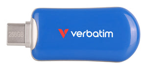 Verbatim Plectra USB-C Flash Drive Blue 256GB