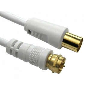 Cables Direct 2-FM-9M-20 coaxial cable 3C-2V 20 m TV F White