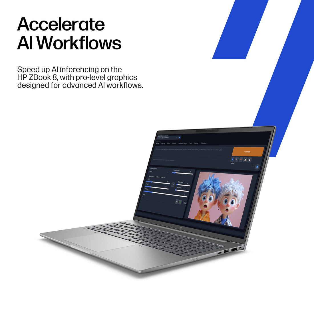 HP ZBook 8 G1i 16 inch Mobile Workstation PC Wolf Pro Security Edition - Data Science Intel Core Ultra 9 285H 40.6 cm (16") 2.5K 64 GB DDR5-SDRAM 1 TB SSD NVIDIA RTX 500 Ada Wi-Fi 7 (802.11be) Windows 11 Pro AI Workstation, AI PC Silver