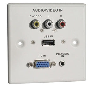 Lindy AV Faceplate, Plastic