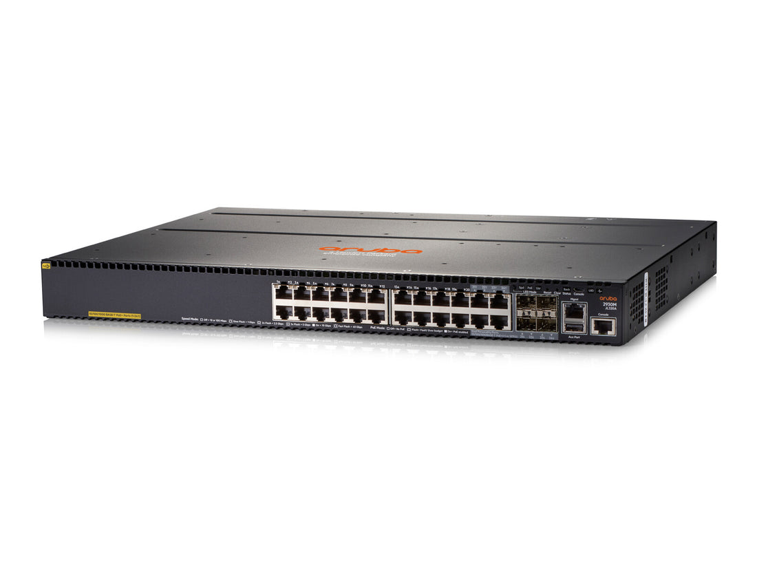 HPE Aruba Networking Aruba 2930M 24G PoE+ 1-slot Managed L3 Gigabit Ethernet (10/100/1000) Power over Ethernet (PoE) 1U Grey