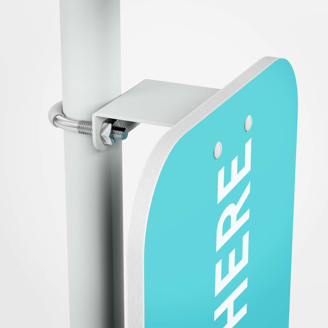 Bouncepad Front Branding Board | White | Includes Attachments for our Floorstanding Range